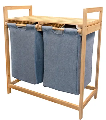 Produktbild von osoltus Bali Bambus Holz Wäschesortierer Wäschesammler 75 cm