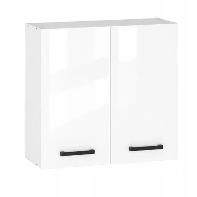 Produktbild von ULWEHOME | Hängeschrank 60 cm Weiß Hochglanz, Küchenoberschrank mit 2 Türen, Wandschrank Küche, Küchenschrank wandhängend