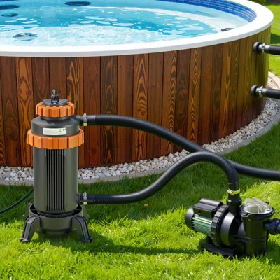 Produktbild von Izrielar Poolheizung für Pools Wärmetauscher Schwimbad 3KW Schwimmbadheizer Swimspa