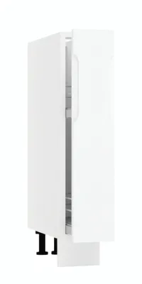 Produktbild von Apothekerschrank - Küchenunterschrank - Zivora D15CARGO - 15 cm - Weiß / Matt - Moderne Küchenlösung