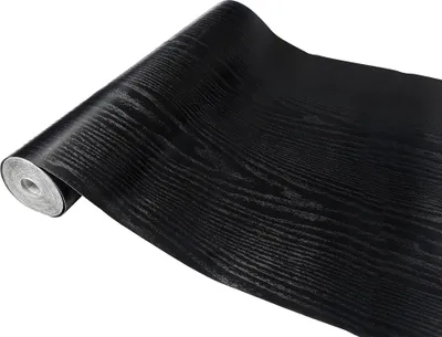 Produktbild von Klebefolie Möbel 67x490 cm - Holz Schwarz - Möbelfolie selbstklebend in Holzoptik - Folie für Möbel zur einfachen Renovierung von Türen, Tischen und Regalen - Klebefolie dekorativ und abwaschbar