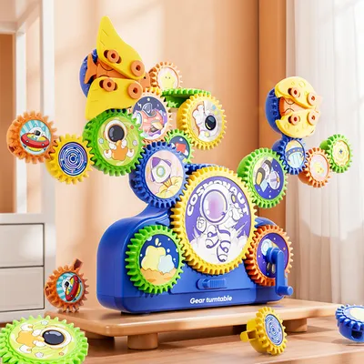 Produktbild von Magnetische Bausteine Magnetspielzeug Kinder 3 Jahre Konstruktionsspielsteine Zahnrad-Bausteine STEM Lernspielzeug manuelle Geschicklichkeit
