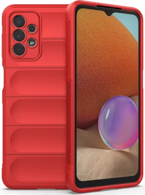 Produktbild von Samsung A32 5G Hülle, Weich TPU Silikon Stossfest Anti-rutsch Schutzhülle für Samsung Galaxy A32 5G Rot