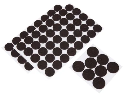 Productafbeelding van Viltglijders zelfklevend - 104 stuks - Ø 22 mm en 28 mm - Bruin