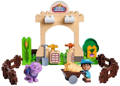 Zdjęcie produktu dla Dino Ranch Farm – 40 klocków + figurka Miguela i dinozaura Tango