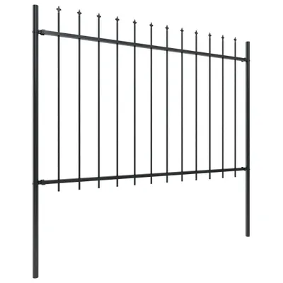 Produktbild von "2026 MODERNE" Gartenzaun mit Speerspitze Stahl 537 x 120 cm Schwarz - Metallzäune CC6184591