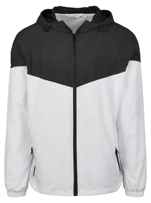 Image de Build Your Brand - Veste Windrunner pour hommes/femmes Unie LT6292 (XXL) (Blanc/Noir)