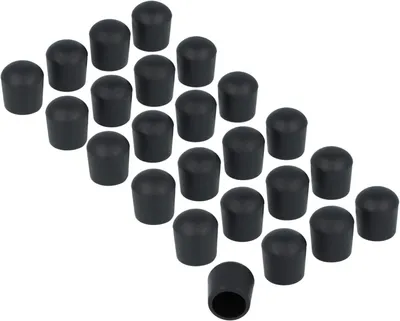 Produktbild von 24 Fußkappen 10 mm für Rundrohre in Schwarz