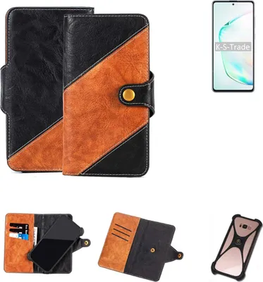 Produktbild von K-S-Trade Handyhülle Schutzhülle Bookstyle Case Wallet-Case kompatibel mit Samsung Galaxy Note10 Lite Handy Cover Bumper Klapphülle schwarz