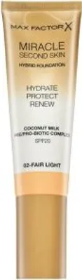 Produktbild von Max Factor Miracle Second Skin Hybrid Foundation SPF20 02 Fair Light langanhaltendes Make-up mit Hydratationswirkung 30 ml