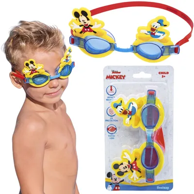 Produktbild von DISNEY Mickey Mouse verstellbare UV-Schutz-Schwimmbrille für Kinder, Silikon-Schwimmbrille für Jungen
