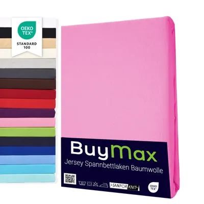 Produktbild von Spannbettlaken Jersey Spannbetttuch 100% Baumwolle Größe 200x200 cm Farbe Altrosa