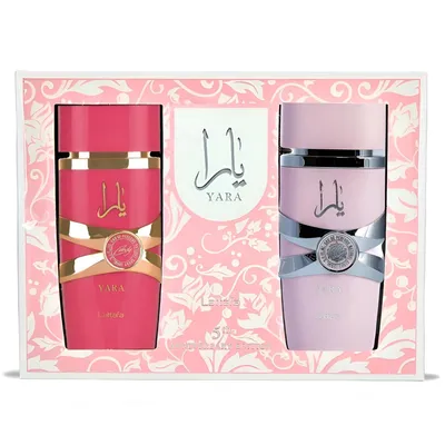 Produktbild von Lattafa Anniversary Edition Yara & Yara Candy Eau de Parfum (100 ml + 100 ml), exklusive Düfte für Damen, süß, blumig und raffiniert
