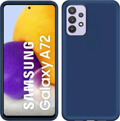 Produktbild von Galaxy A72 5G Hülle, LaimTop Flüssig Silikon Soft Gummi Schutzhülle für Samsung Galaxy A72 5G Blau