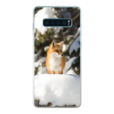 Produktbild von MuchoWow® Handyhülle Schutzhülle Hülle für Samsung Galaxy S10 Lite Fuchs - Schnee - Baum Silikon Softcase Handy Hülle - Schutz