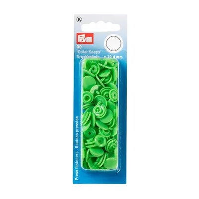 Obrázok produktu pre Prym 393114, Patentové kliešte, Plast, Polyoxymetylén (POM), Svetlozelená, Kolo, 1,24 cm, 30 kusov
