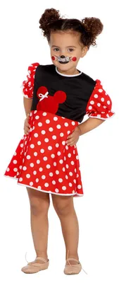 Produktbild von Minnie – Süßes Mäusekleid für Mädchen, Rot-Weiß, Gr. 74–98 98 cm