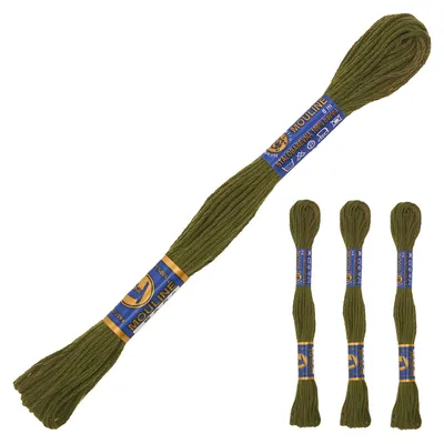 3 Docken Stickgarn / Sticktwist torfig