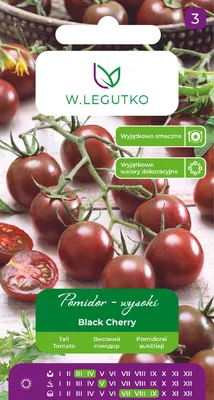 Zdjęcie produktu dla Nasiona Pomidor Black Cherry 0.20g - W.Legutko