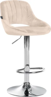 Produktbild von Barhocker Milet Samt chrom creme