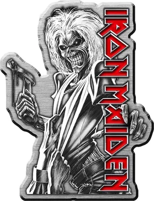Image de Iron Maiden - Badge "Killers" - Métal RO1867 (Taille unique) (Gris/Rouge)
