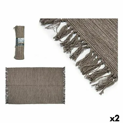 Image de Tapis Marron 120 x 80 x 1 cm (2 pièces)