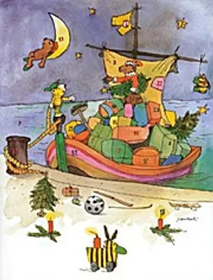 Produktbild von Janoschs Adventskalender Weihnachtsschiff