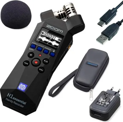 Immagine prodotto di Registratore audio Zoom H1essential con accessori SPH1n