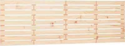 A wooden slatted panel, likely a headboard or bed base, laid flat against a white background.