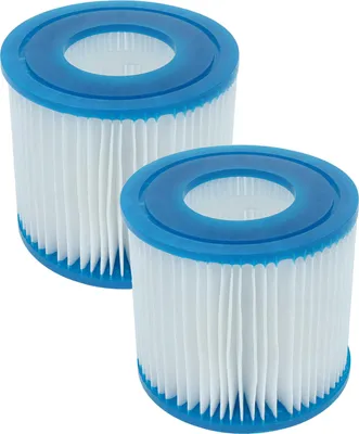 Produktbild von vhbw 2x Filterkartusche Typ VII kompatibel mit Bestway Lay-Z-Spa Monaco, Miami, Paris, Palm Springs, Hawaii Pool - Ersatzfilter Blau Weiß