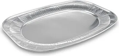 Produktbild von 10x Alu-Catering-Platte Aluminium-Partyplatte Servierplatte 55 x 36 cm