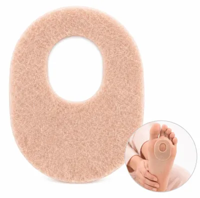 Produktbild von Fußpolster gegen Druckstellen, Hühneraugen Schutz Pflaster 24 Stück, weiche Filz Einlagen selbstklebend für Vorfuß und Zehen