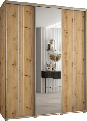 Produktbild von MEBLE KRYSPOL Davos 7 Schrank, drei Türen - 235,2x190x60 cm - Artisan  Artisan Silber