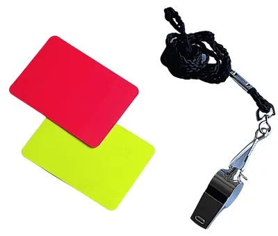 Produktbild von Best Sporting Schiedsrichter Set: Schiedsrichterpfeife mit Band + gelbe Karte und rote Karte