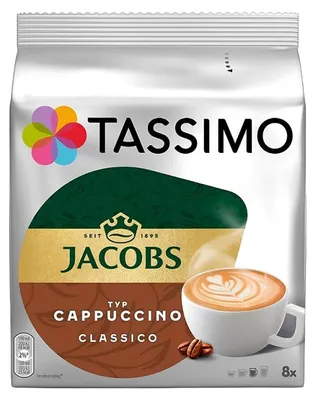 Produktbild von TASSIMO JACOBS CAPPUCCINO CLASSICO Kaffeediscs 8 Portionen