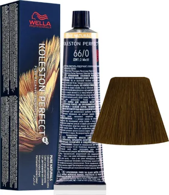 Produktbild von Wella Koleston Perfect ME+ Pure Naturals, Braun, 66/0, Unisex, 60 ml, Alle Haare, Glanz