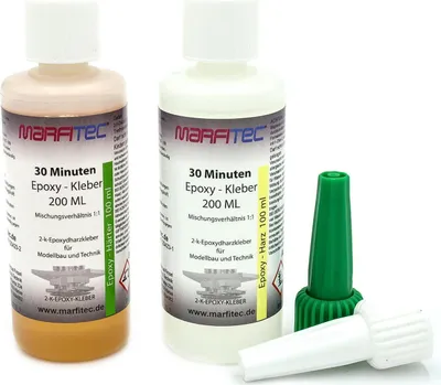 Produktbild von Marfitec 30-Minuten-Epoxy 200ml (Epoxidharz 100ml, Epoxidhärter 100ml)