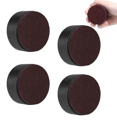 Obrázek produktu pro Zvedáky nábytku z uhlíkové oceli, 4 kusy, průměr 6 cm, zvyšují výšku o 3 cm, kulaté, černé
