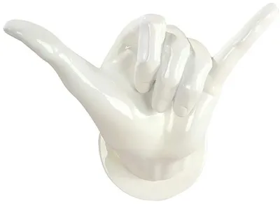 Obrázok produktu pre Azomor Dekoratívny biely nástenný ornament v štýle surfingu pre moderný vzhľad