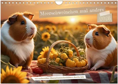 Produktbild von Meerschweinchen mal anders! (Wandkalender 2026 DIN A4 quer), CALVENDO Monatskalender