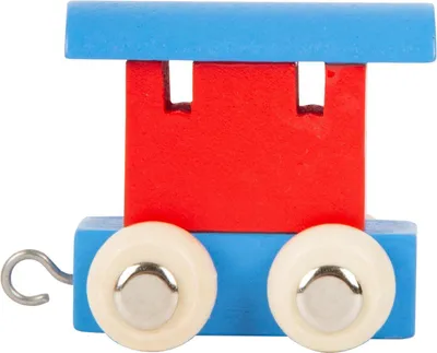 Produktbild von Buchstabenzug BUNT Waggon blau/rot