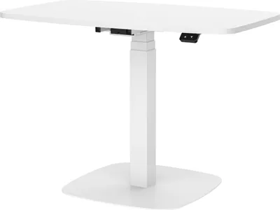 Produktbild von Lykke Mobile Stehpult L200, elektrisch, weiß, 90 x 55cm