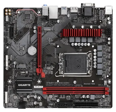Zdjęcie produktu dla GIGABYTE B760M GAMING DDR4, Intel, LGA 1700, Intel® Celeron®, Intel® Core™ i3, Intel® Core™ i5, Intel® Core™ i7, Intel® Core™ i9,..., LGA 1700, 64 GB, DDR4-SDRAM