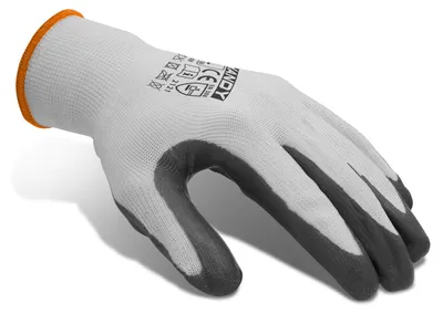 Produktbild von 1 Paar Nitril-beschichtete Arbeitshandschuhe Größe L – Atmungsaktiv – Öl- und grifffest – EN388 – Herren und Damen – 1 Paar [11126L]