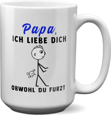 Produktbild von 22Feels XL Tasse Papa Geschenk Vatertag Vater Ich Liebe Dich Geburtstag Kaffeetasse Männer Weihnachten Haferl Geschenkidee Bürotasse