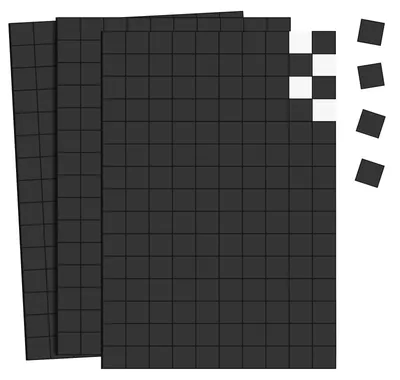Produktbild von 450 selbstklebende Magnetfolien, 10 x 10 mm Stabmagnete, flache Magnetstreifen, selbstklebende Magnetfolien für Schule, Familie, Büro, Whiteboard, Kühlschrank