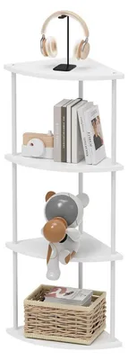 Produktbild von Bücherregal Eckregal 4 Ebenen Vintage 30 x 30 x 92 cm