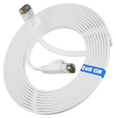 Obrázok produktu pre Sieťový kábel Cat 6, 15 metrov, plochý a flexibilný
