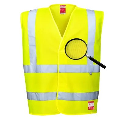 Produktbild von Portwest FR71 antistatische Warnschutz Weste - flammhemmend Yellow Gr. S/M