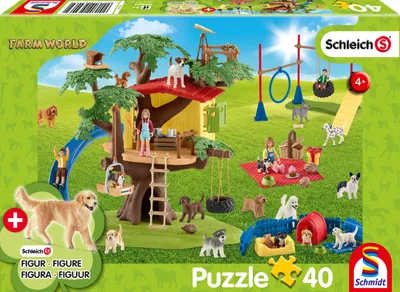 Produktbild von Schmidt Spiele Schleich, Fröhliche Hunde, 40 Stück(e), Bauernhof, 4 Jahr(e)